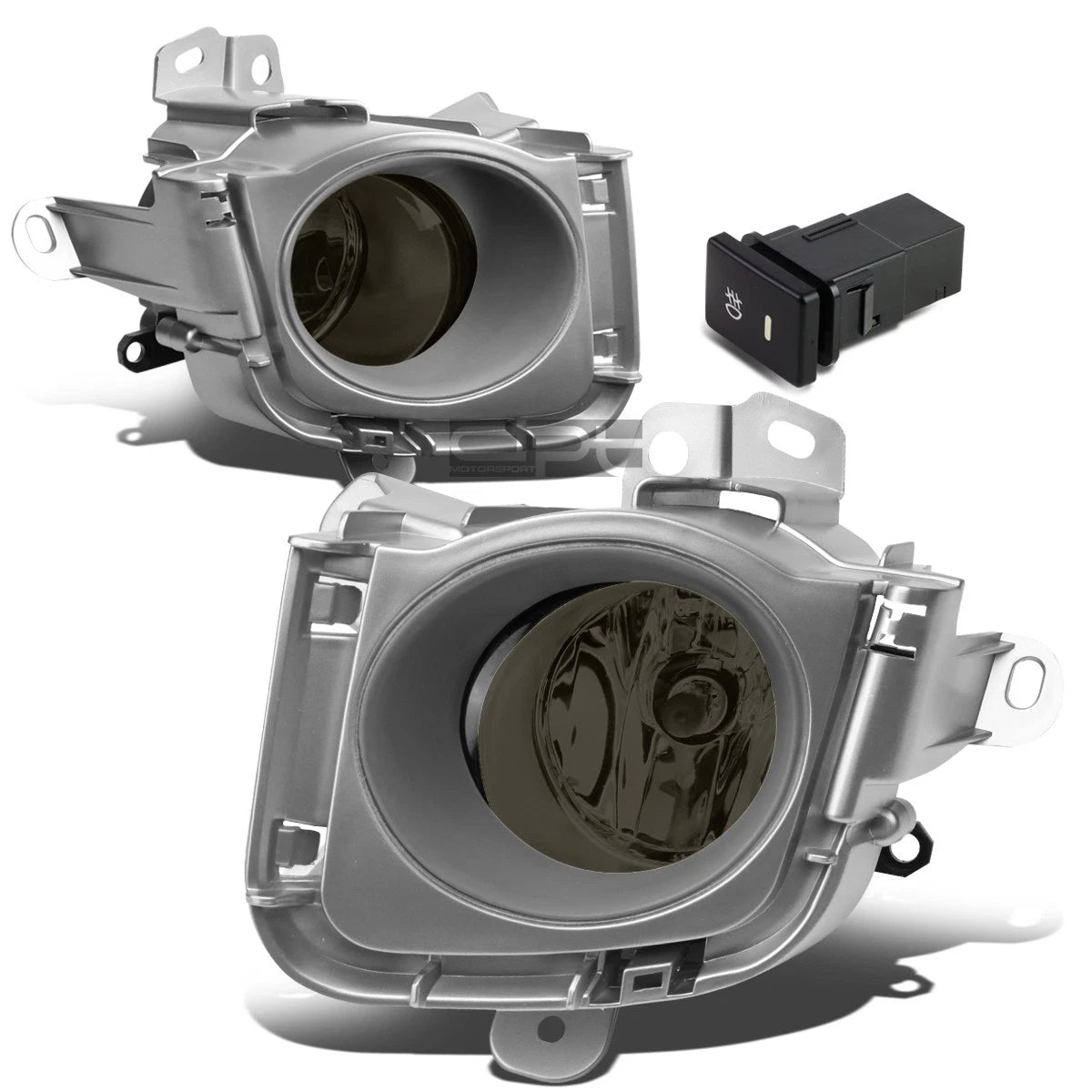Pair of Fog Lights with Switch, Harness, Bezel for Toyota Prius (2010–2012)