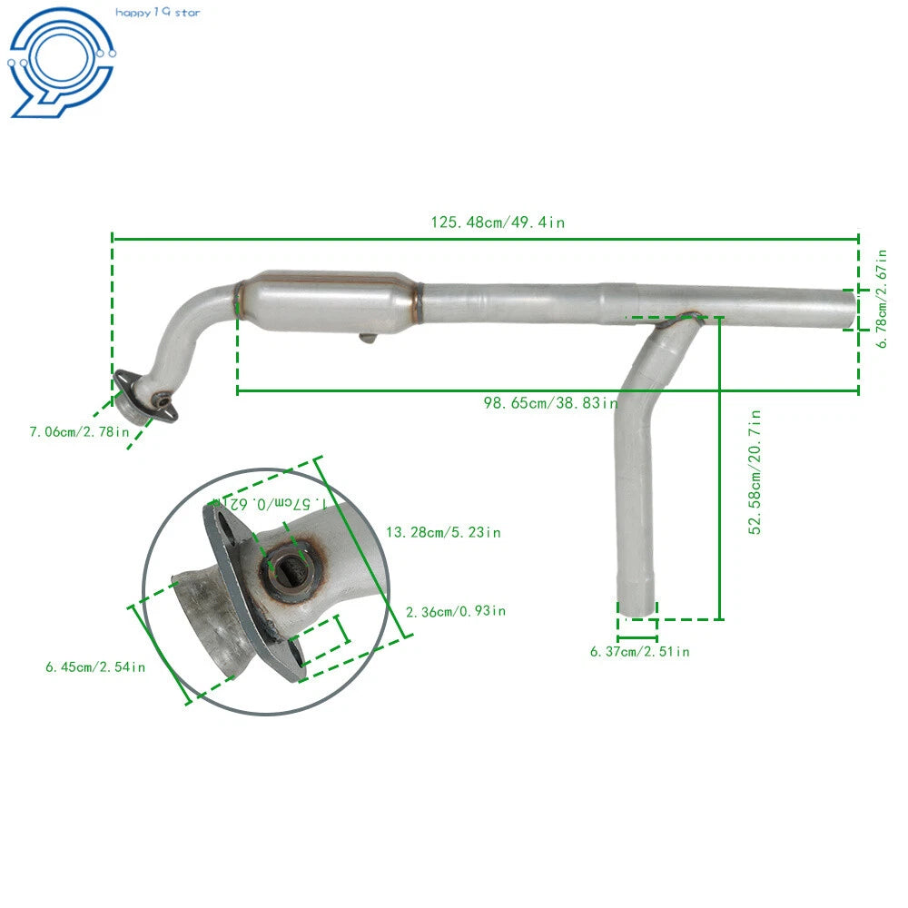 Passenger Side Catalytic Converter for Ford F150 2005-2008