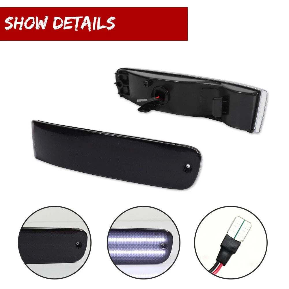 Smoke White LED Front Bumper Turn Signal Light for Honda Prelude (1992–1996)