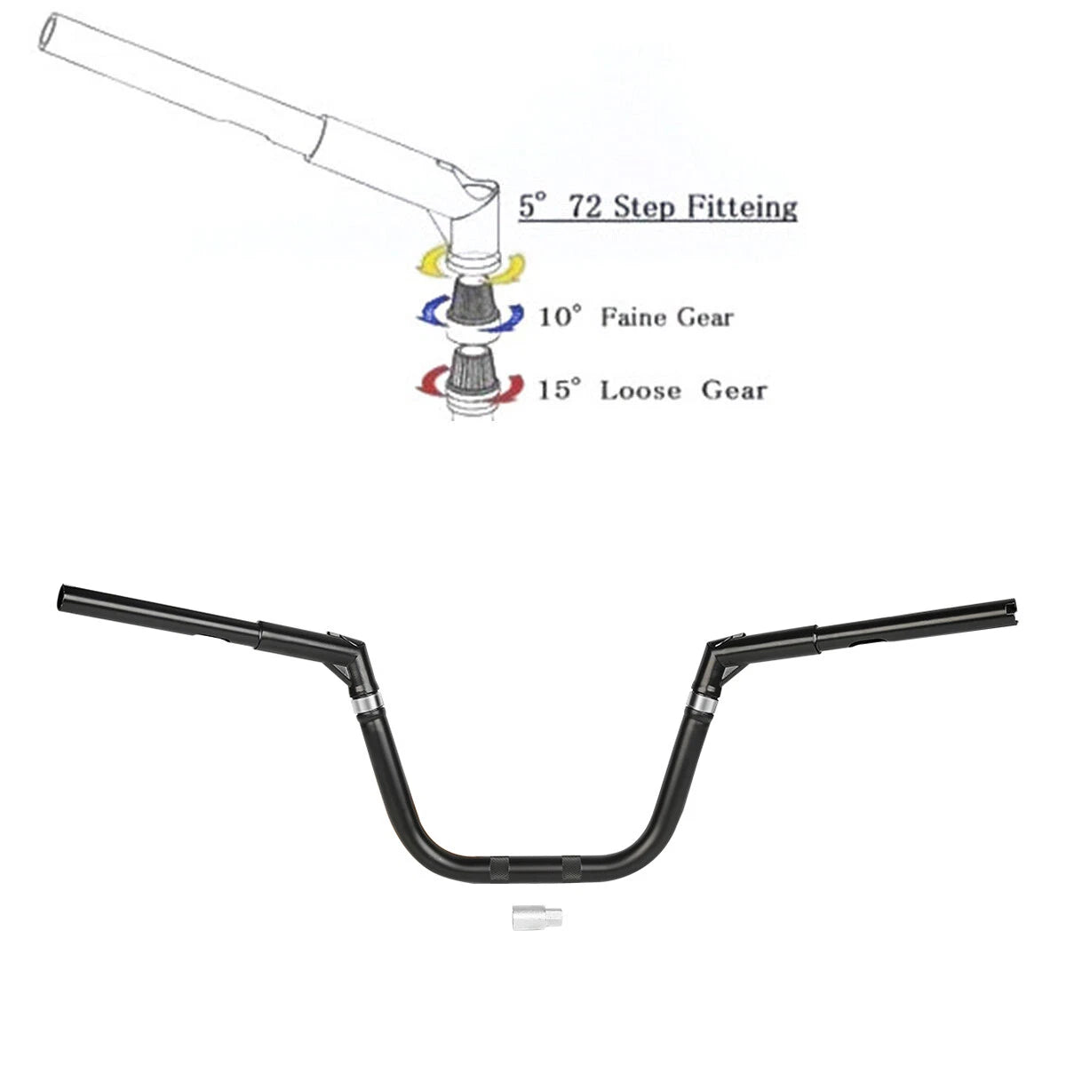 Adjustable 10" Rise 1.25" Handlebar for Harley Softail (1997–2023)