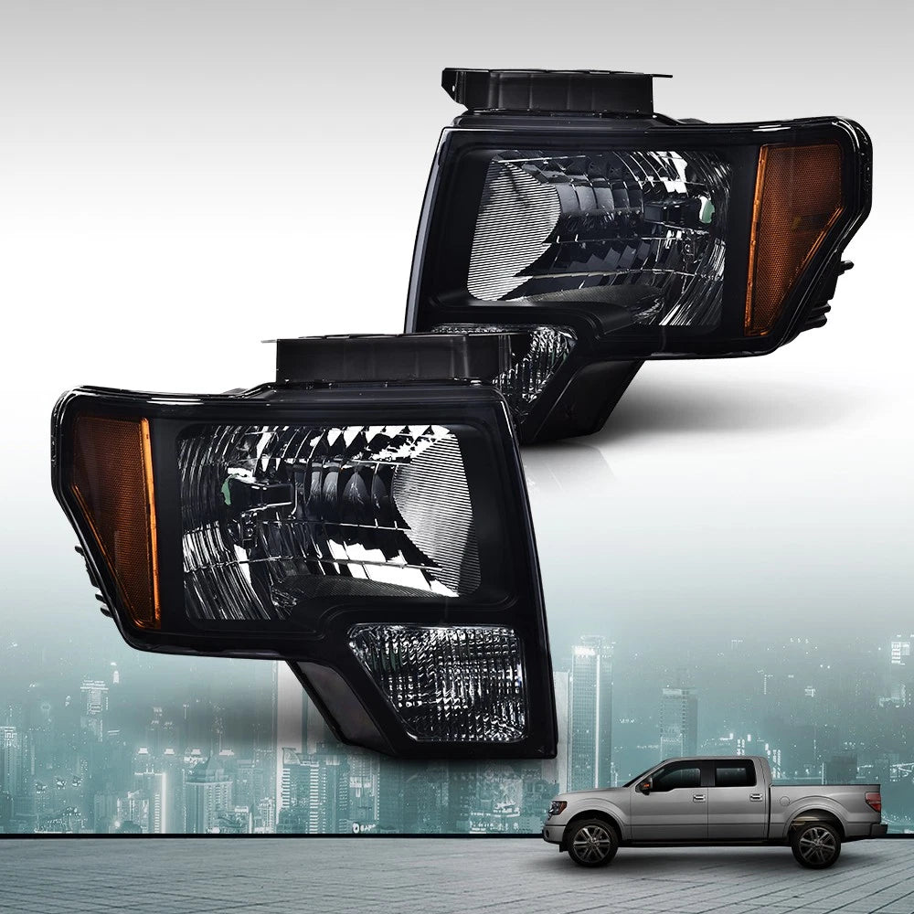 Smoke Lens Black Housing Headlights for Ford F150 (2009–2014)