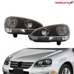 Set of 2 Halogen Headlights for Volkswagen Jetta (2006–2009)