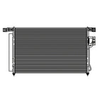 Replacement A/C Condenser w/Receiver Drier For 2007-2009 Hyundai Santa Fe