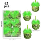 Cute Green Elf Christmas Tree Ornaments - 1 Xmas Balls Decor