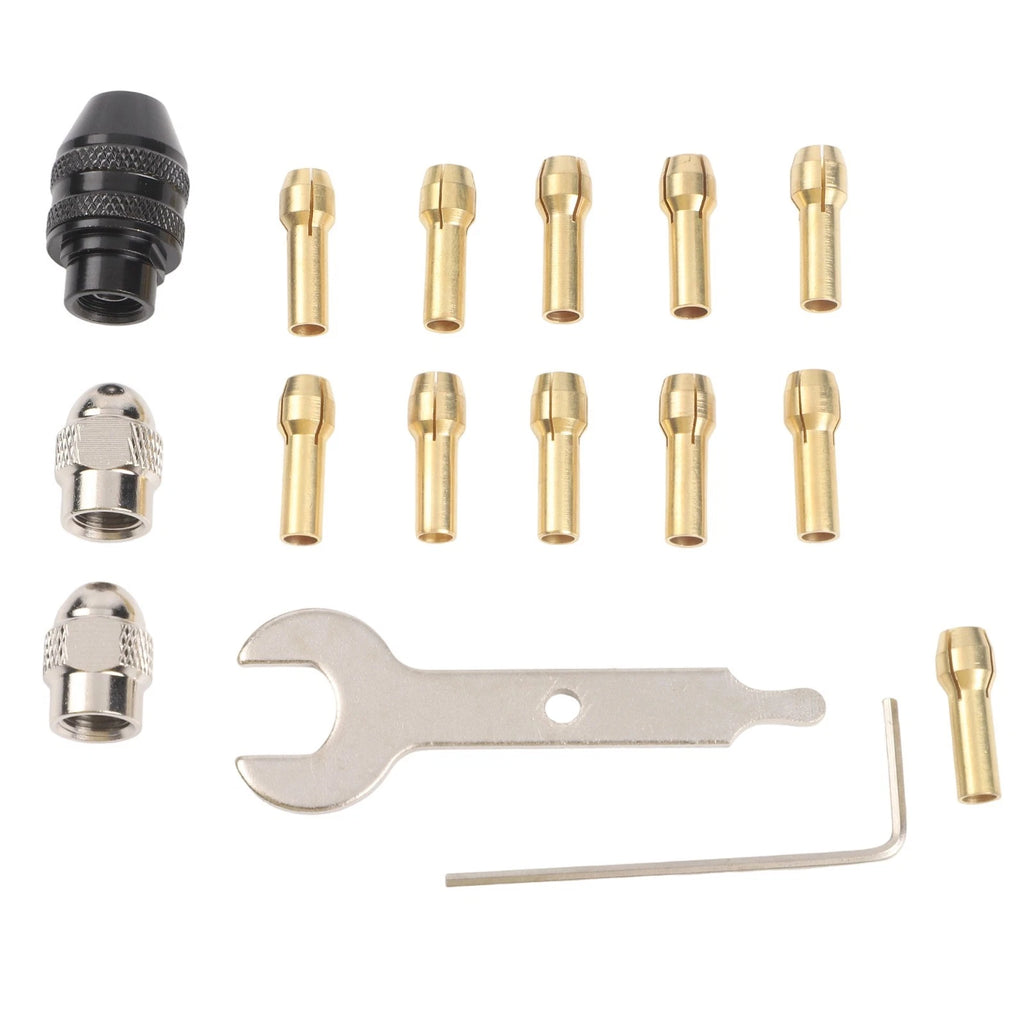 16pcs Drill Chuck Collet Set 0.532mm for Electric Rotary Tools