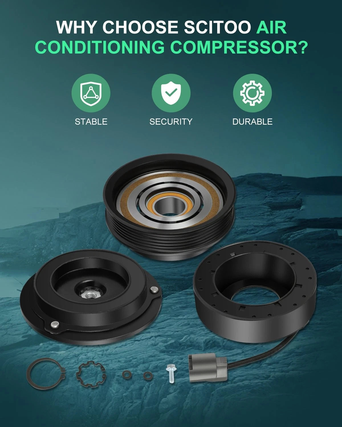A/C Compressor Clutch Kit for Honda Odyssey 3.5L (1999–2004) Acura MDX CO 29000C