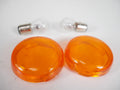 Amber Bullet Turn Signal Light Lens Cover for Harley Sportster Softail (1996–2021)