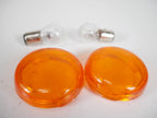 Amber Bullet Turn Signal Light Lens Cover for Harley Sportster Softail (1996–2021)