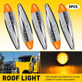 Amber LED Truck Cab Marker Lights for Universal Applications (Chrome)