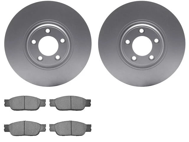 Front Brake Pad and Rotor Kit for Jaguar XJ8 (2004–2005) MX664HP