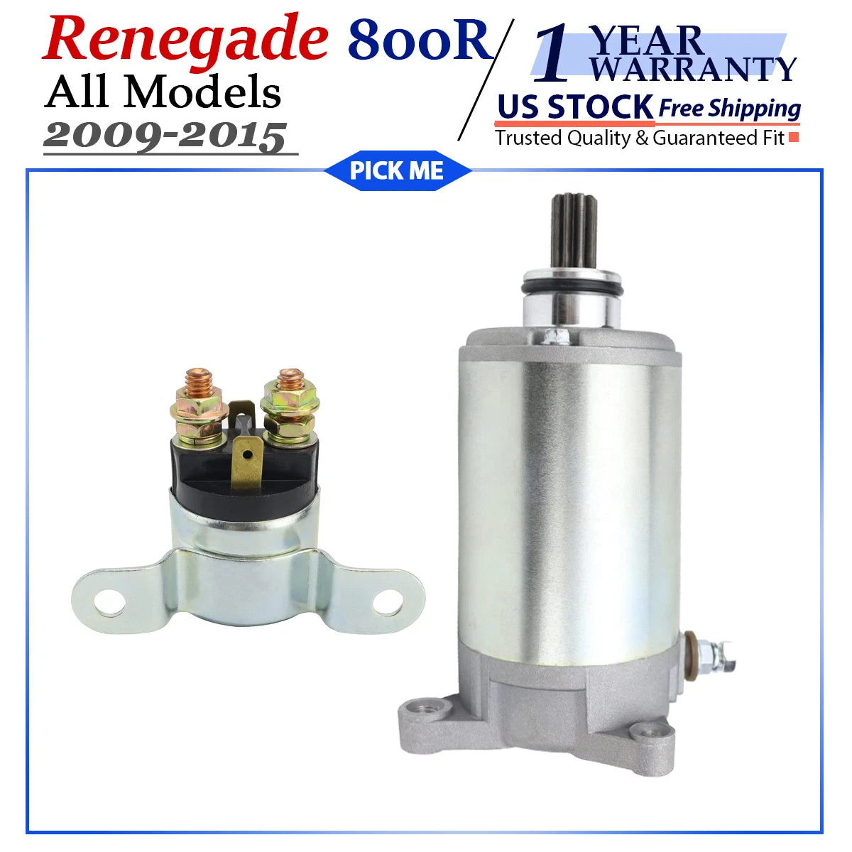 Starter for Can-Am Renegade 800R (2009–2015) with Relay