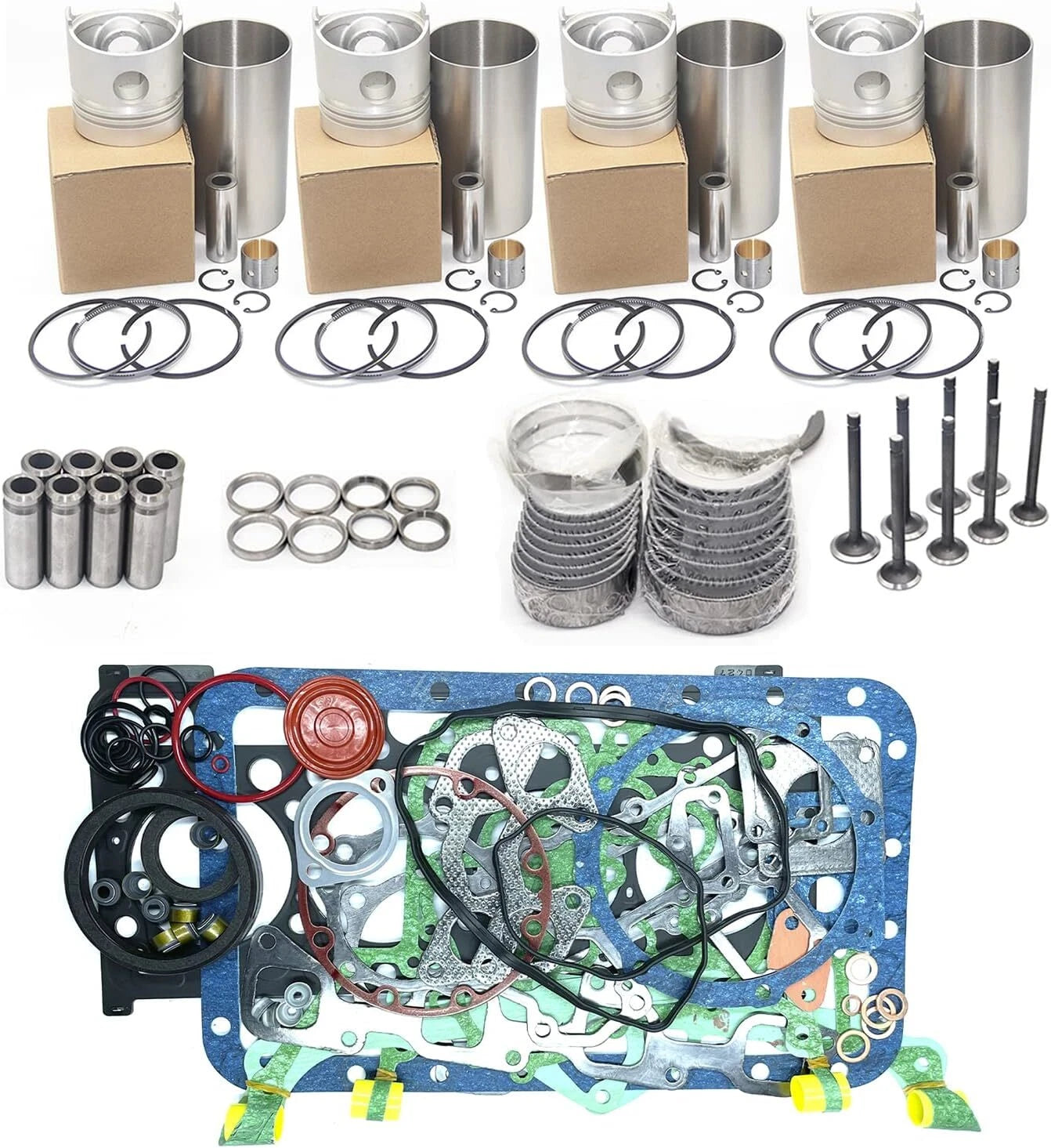 Engine Overhaul Rebuild Kit for Komatsu Backhoe WB140-2 WB140-2N (1990–1999)