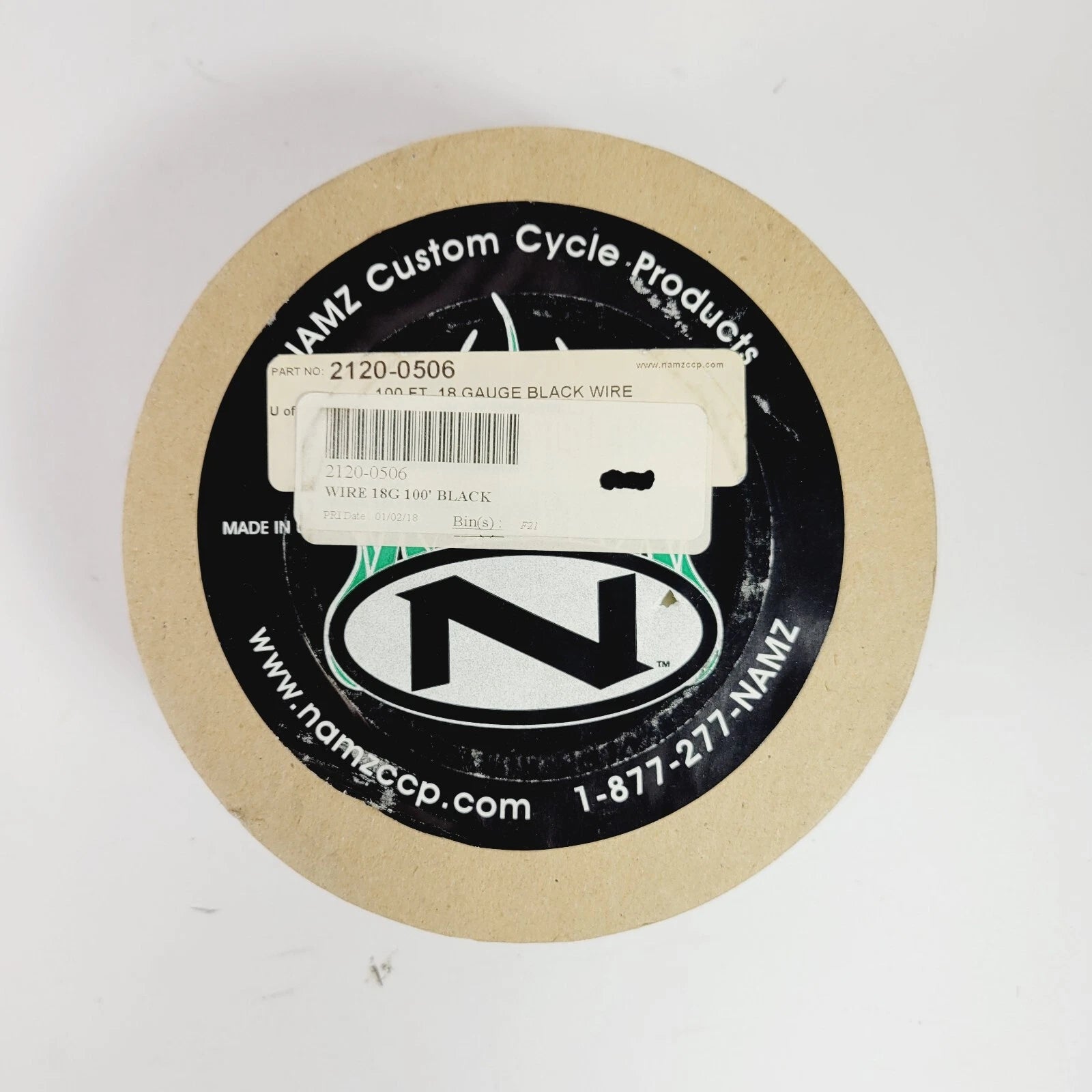 Namz NWR-0-100 Wire for Harley Davidson (OEM Color Black) 48-6374 2120-0506