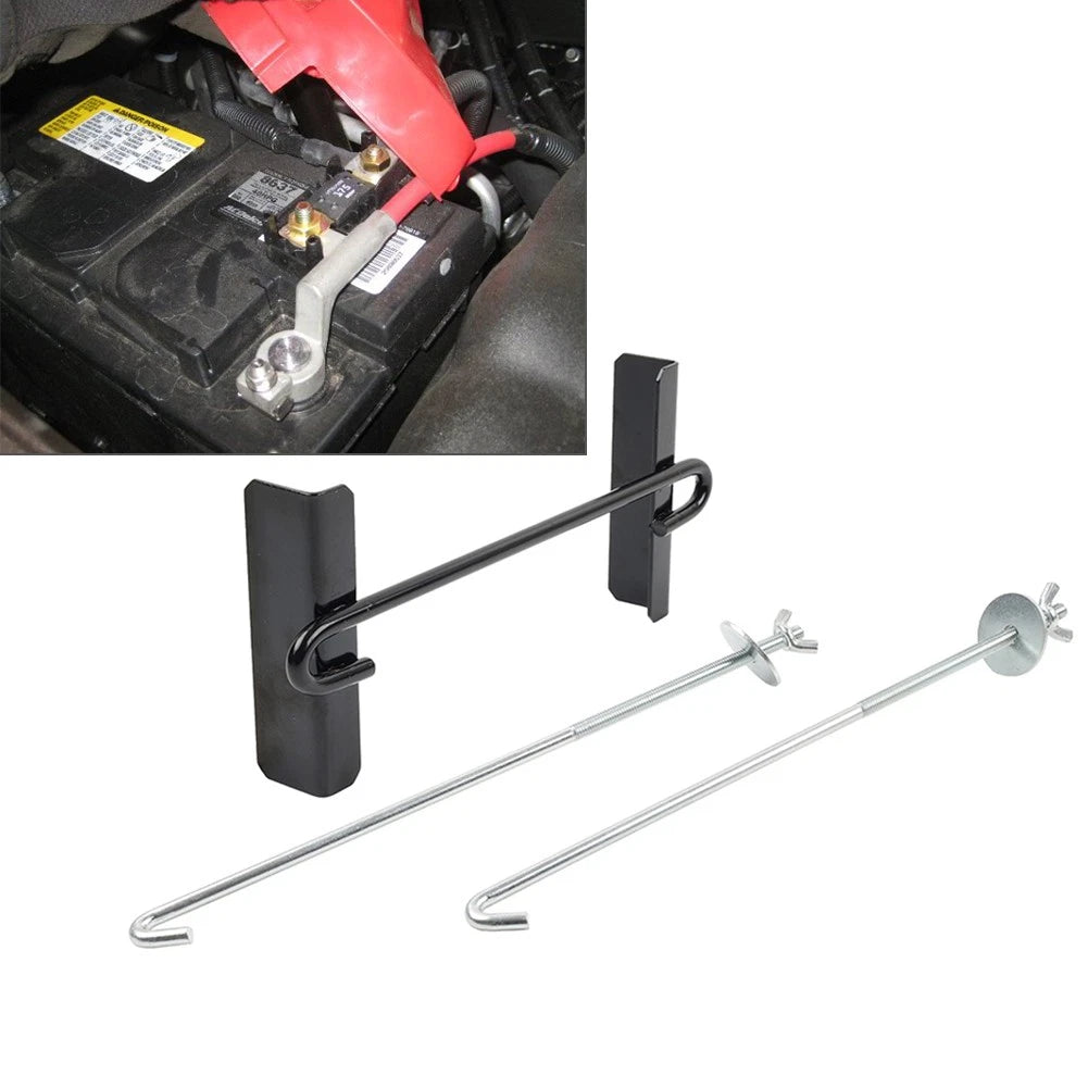 Battery Hold Down Clamp Bracket with 10 J Bolts for Universal Fit (All Years)