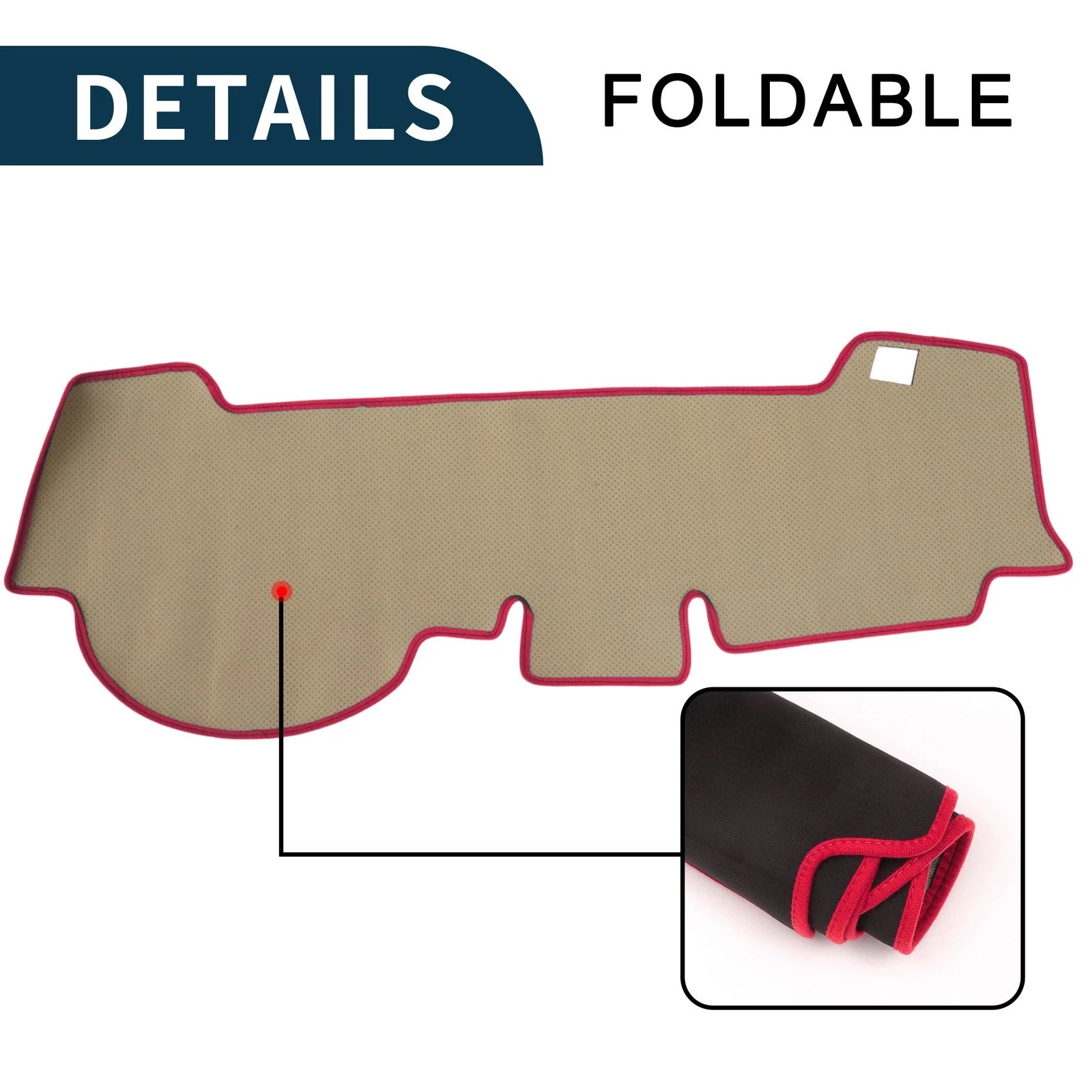 Dashboard Cover Mat for Honda N-WGN JH3/JH4 (2013–2020) Black Red Set of 1