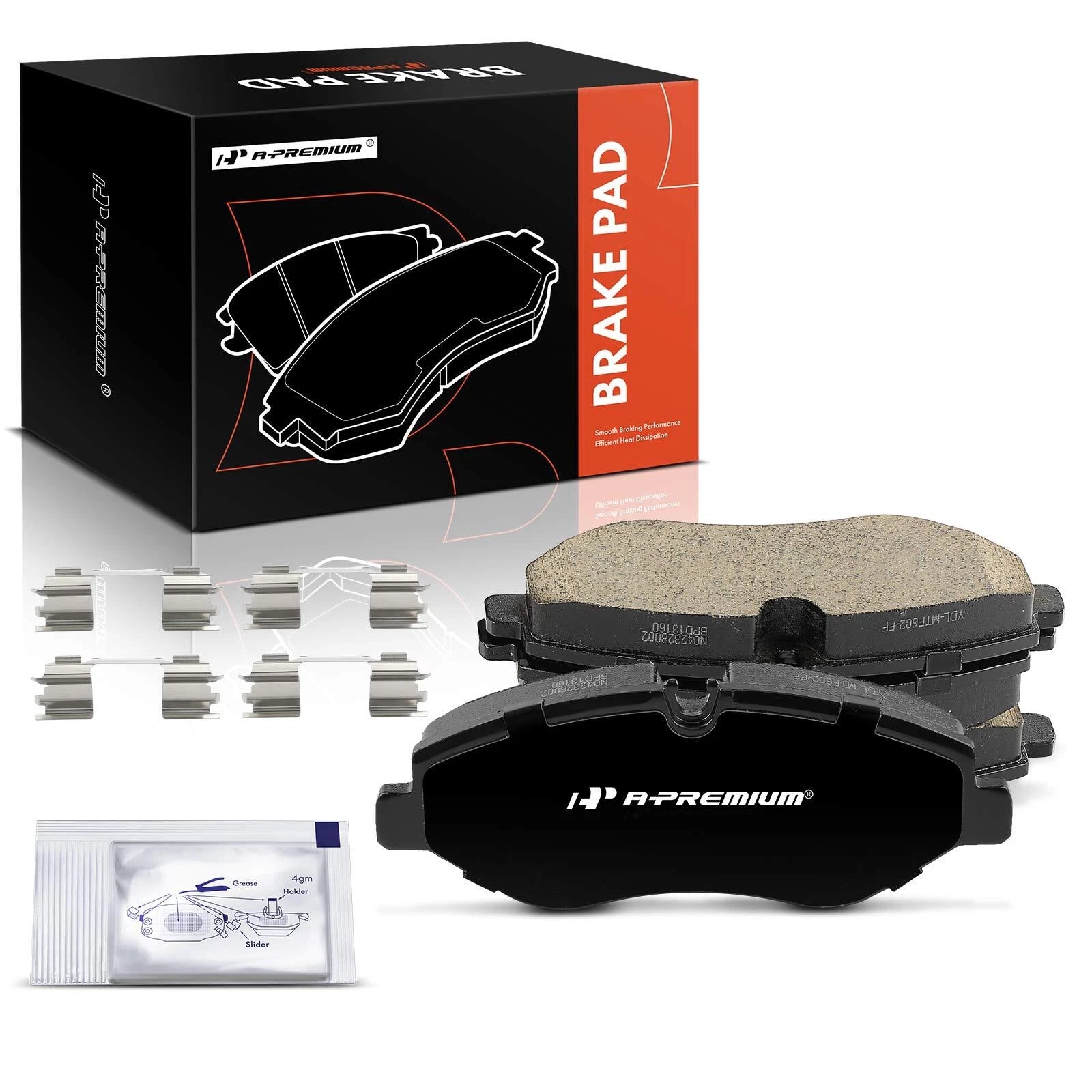Set of 4 Front Ceramic Brake Pads for Dodge Sprinter 2500 (2007–2009)