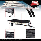 Jon Boat Cover for Jon Boat (14ft, 70inch) - Black 210D