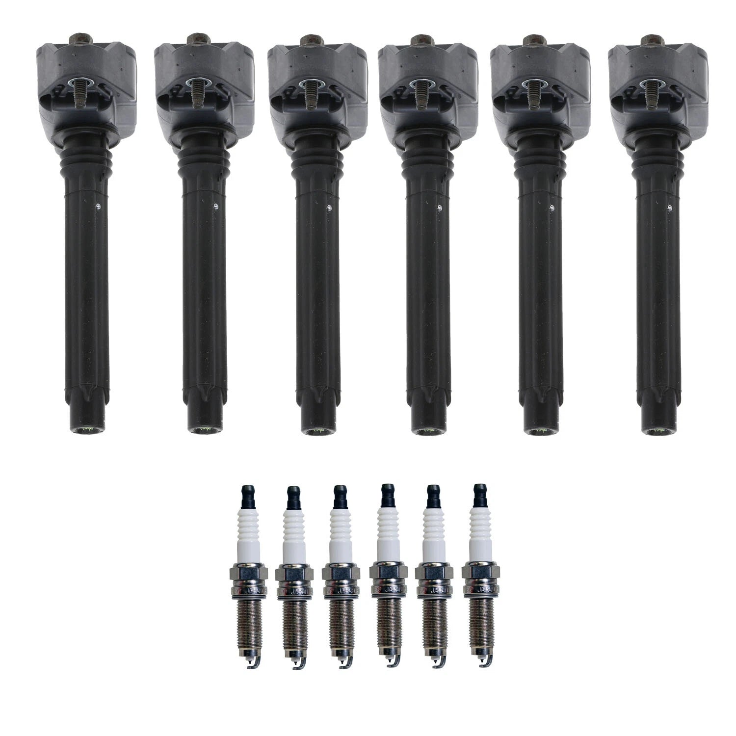 Set of 6 Ignition Coils & U-Groove Spark Plugs for MDX Q7 Charger V6
