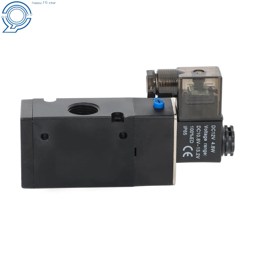3 Way 2 Position 12V DC Solenoid Valve for Air System (1/2 Inch NPT)