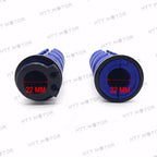Custom Spike Hand Grips for Motorcycle (7/8" 22mm) Black Blue