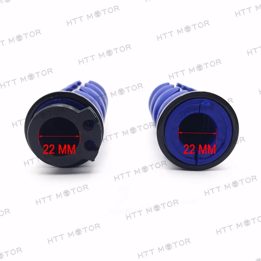 Custom Spike Hand Grips for Motorcycle (7/8" 22mm) Black Blue