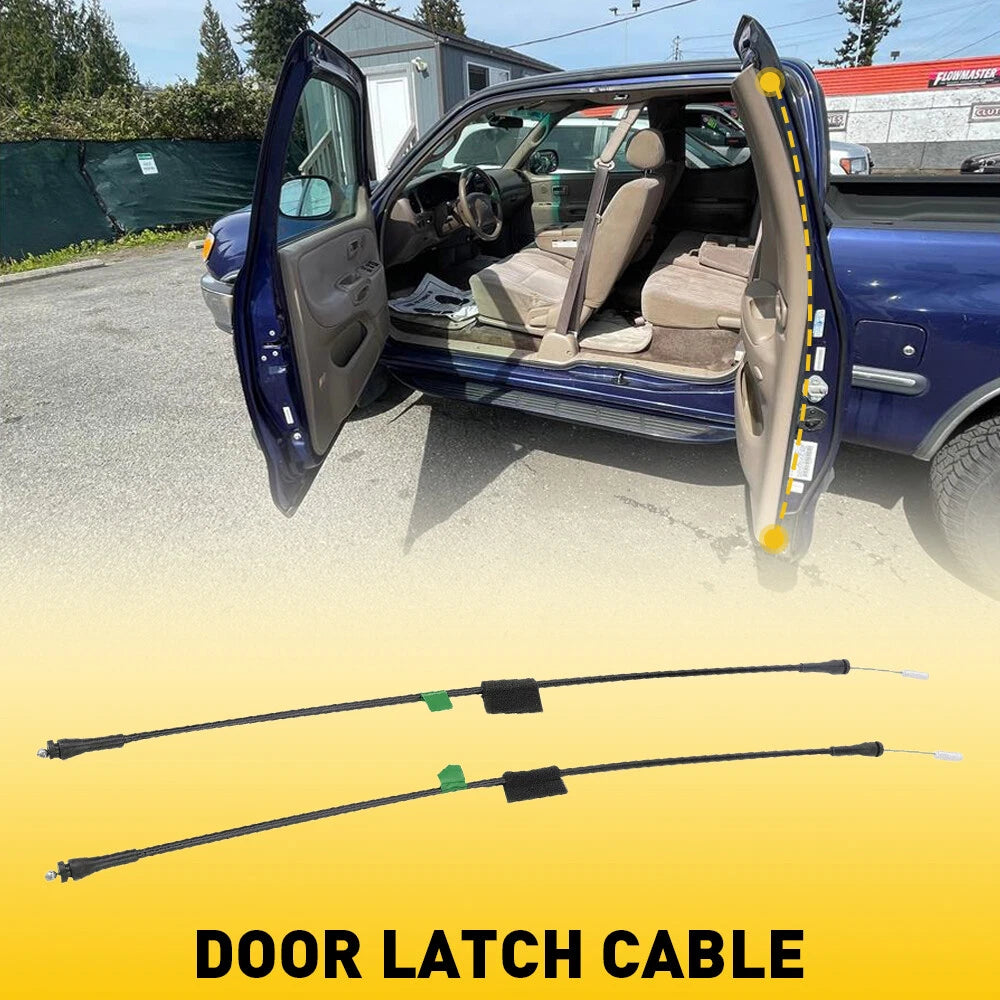 Set of 2 Rear Door Latch Release Cables for Ford F150 F250 (1997–2004)
