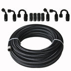 Braided Fuel Hose Line & Swivel Hose End Fitting Kit for Universal