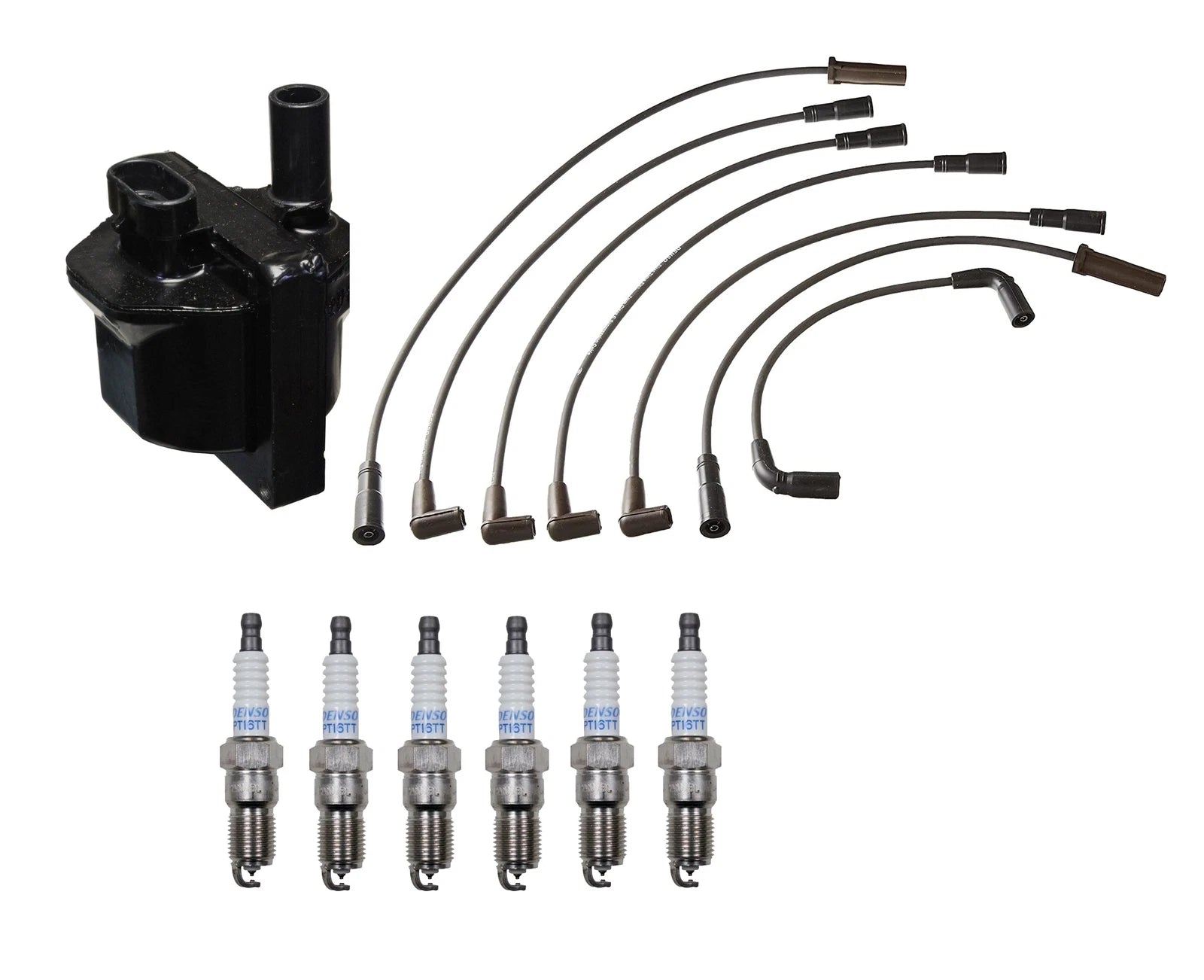 Denso Ignition Coil & Wire Set 6 Platinum for Chevy GMC 4.3 V6