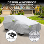 Waterproof Car Cover with Hook for Suzuki Alto (375x148x143cm)