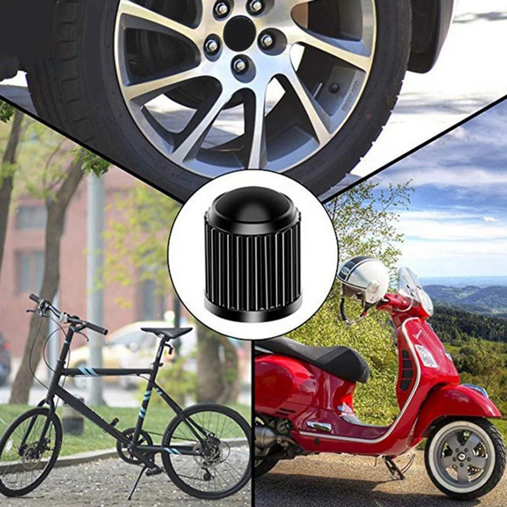 20PCS Black Plastic Air Valve Tyre Wheel Caps for Car Bike Motorcycle