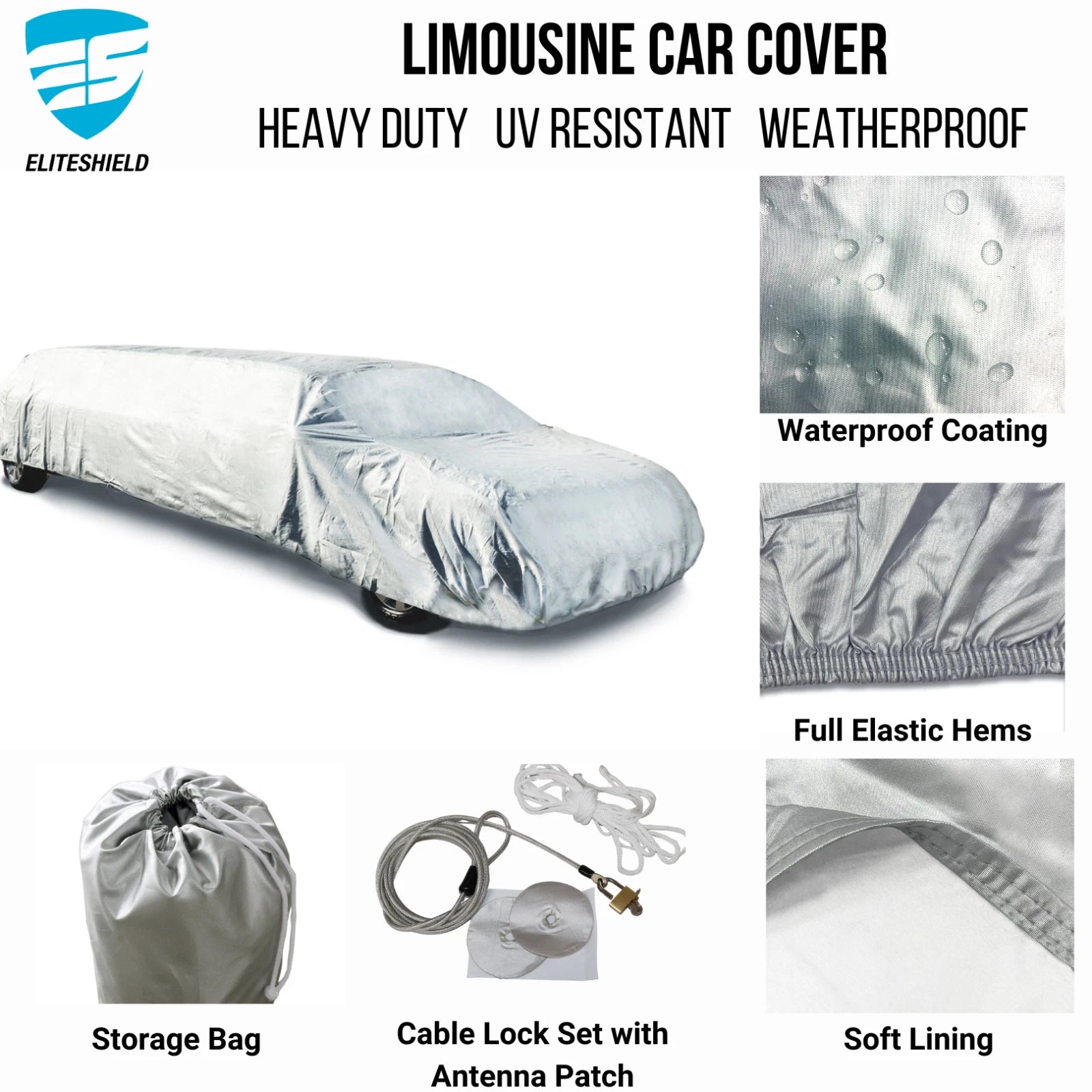 24 ft Waterproof Heavy Duty Car Storage Cover for Limousine Limo