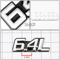 Chrome Fender Emblem Badge for 6.4L V8 (No Specific Make/Model)