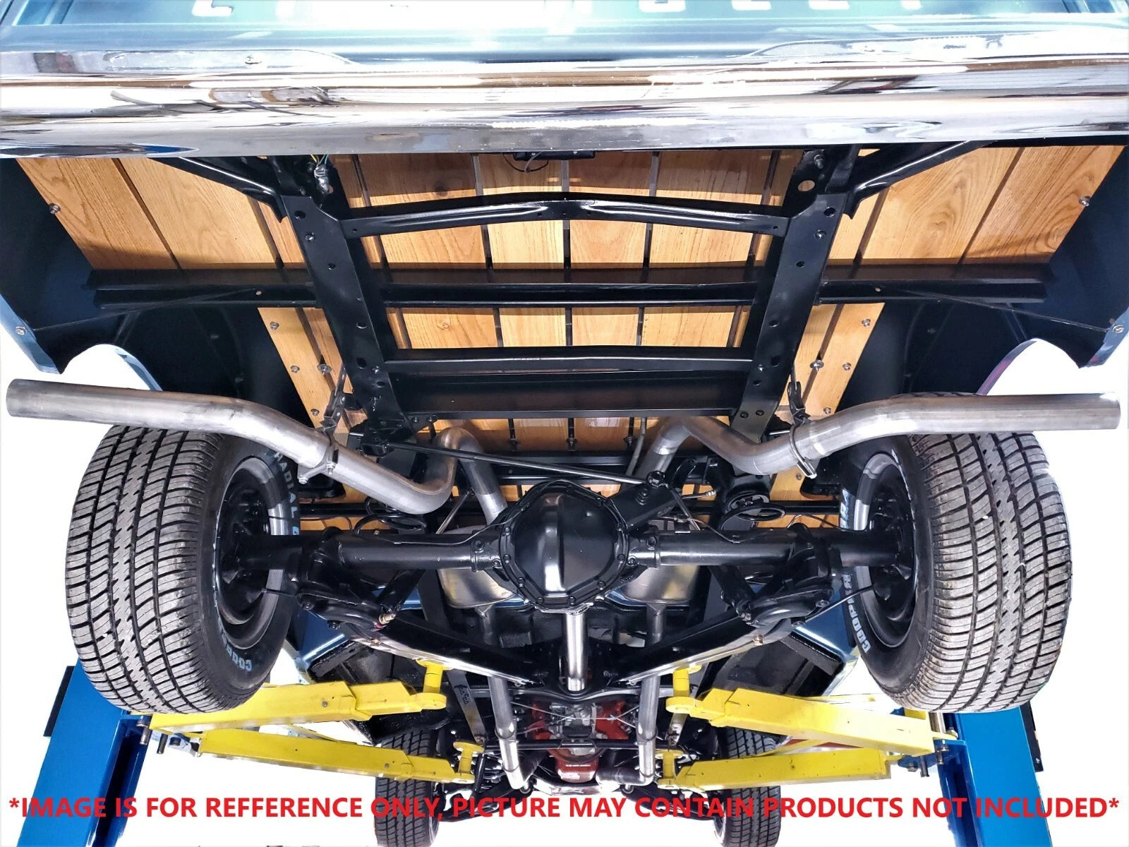 2.5" Dual Exhaust Kit for Chevy GMC C10 (1963-1972) - Black Tips, Side Exit