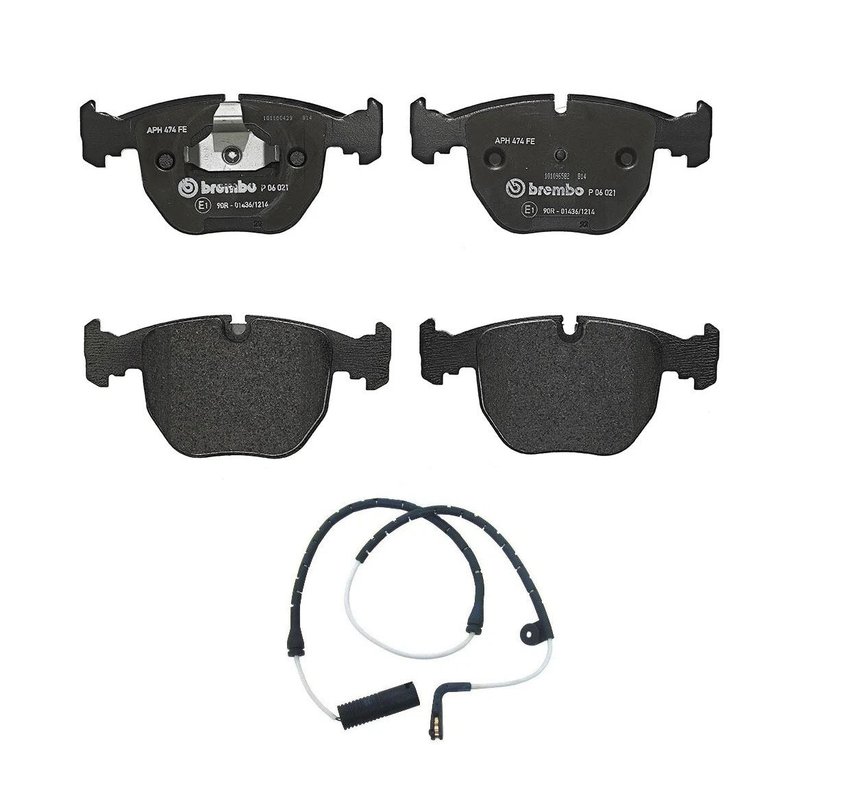 Front Low-Metallic Brake Pad Set with Wear Sensor for BMW E38 740i 740iL (1995–2001)