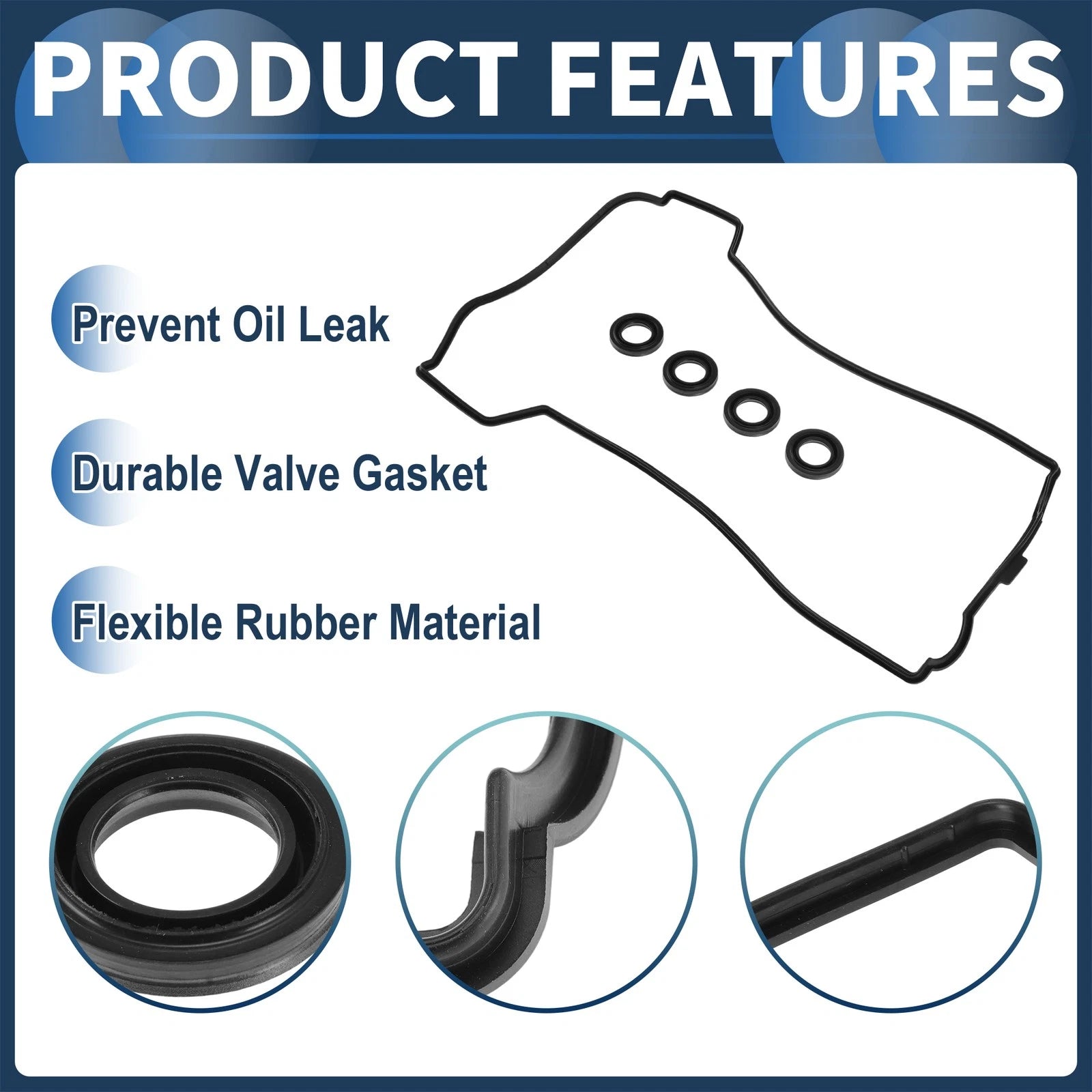 Valve Cover Gasket Set for Mercedes-Benz C220 (1994–1997) 1110100430