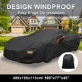 Waterproof Car Cover with Driver Door Zipper for Chevrolet Corvette 