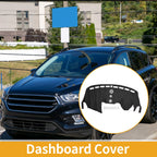 Dashboard Cover for Ford Escape (2013–2019) Dash Mat Carpet Black Red