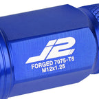 20Pcs J2 7075 Forged Aluminum M12x1.25 Open-End Lug Nut Kit for Universal