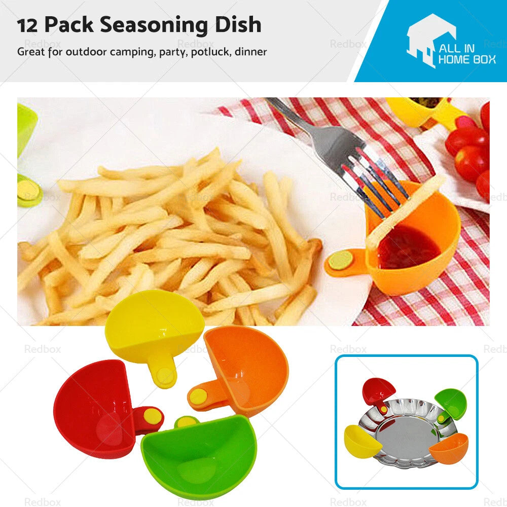 12 Pack Plastic Dip Clip Bowl Holder for