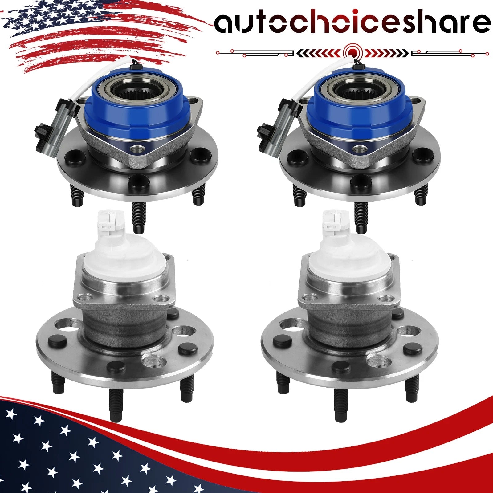 Set of 4 Wheel Hub Bearing Assemblies for Chevrolet Venture (1997–2005)