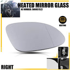 Heated Mirror Glass w/Backing Plate Right Passenger Side for VW Tiguan (2009–2017)