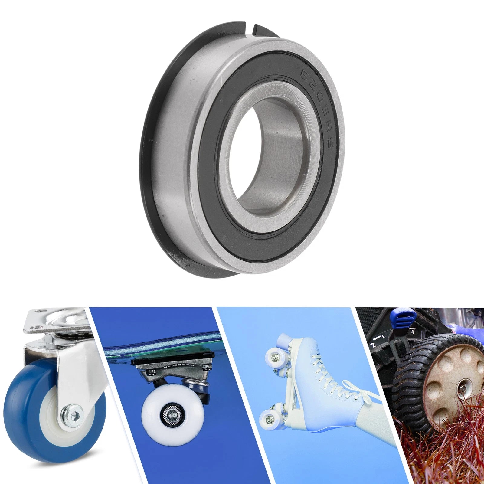 6205NR2RS Deep Groove Ball Bearing for Scooter Skateboard (25x52x15mm)