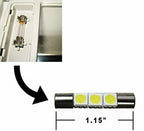 2Pcs White LED Vanity Mirror Bulb for Sun Visor (6614F 6641) (2014-2021)