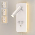 LED Wall Sconce Reading Spot Light for Bedroom (USB, Adjustable Angle)