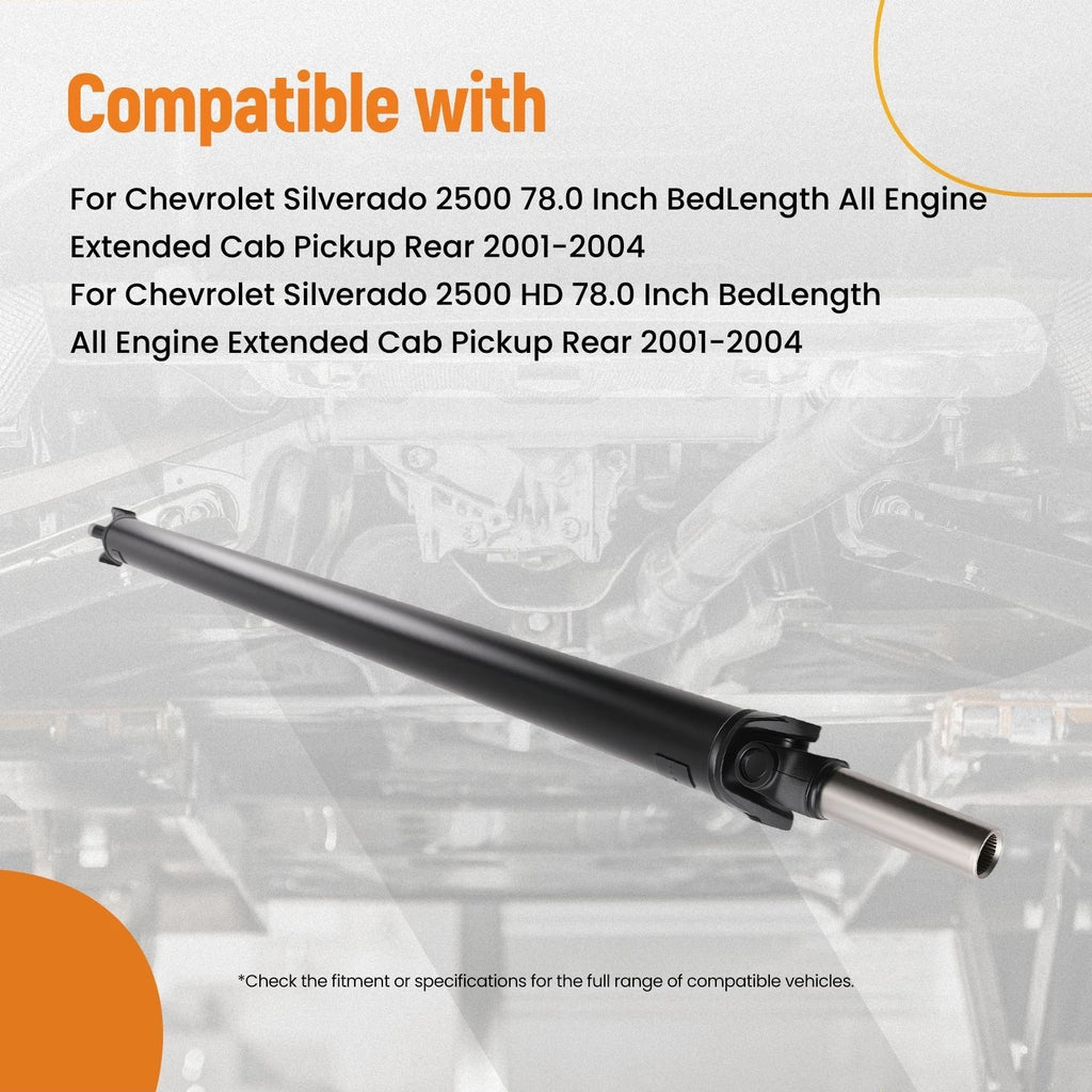 Rear Driveshaft Propshaft for Chevrolet Silverado 2500 (2001–2004) 4WD
