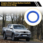 Engine Start Stop Button Switch Knob Cover Ring for Toyota Tacoma (2016–2023) Blue