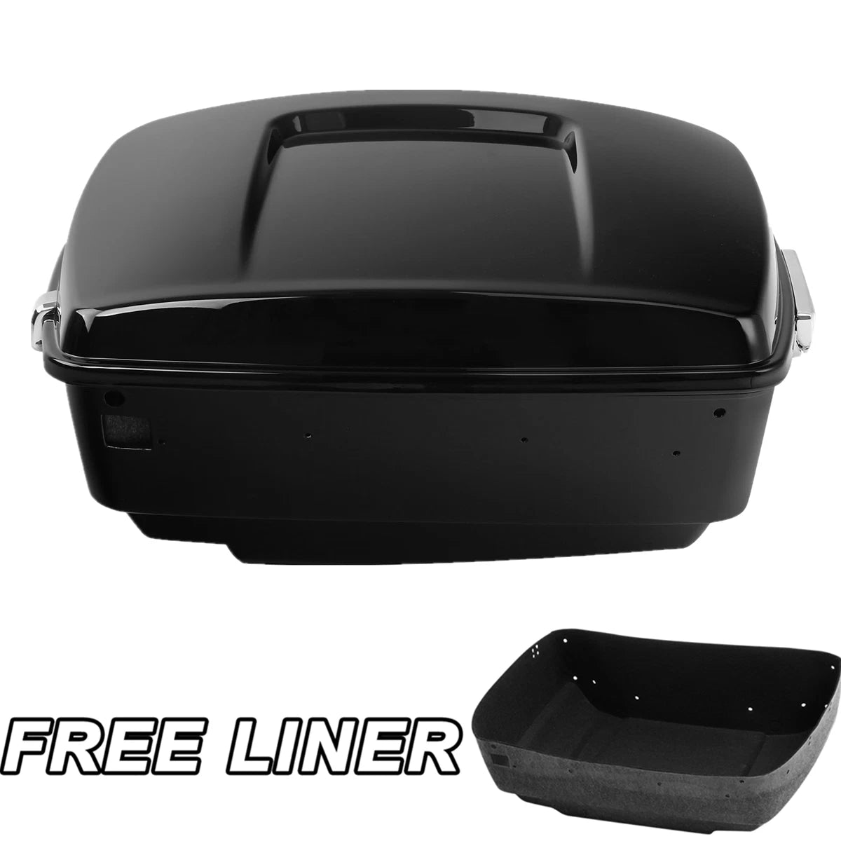 King Trunk for Harley Street Glide (2014–Present) - Vivid Black 13.7"