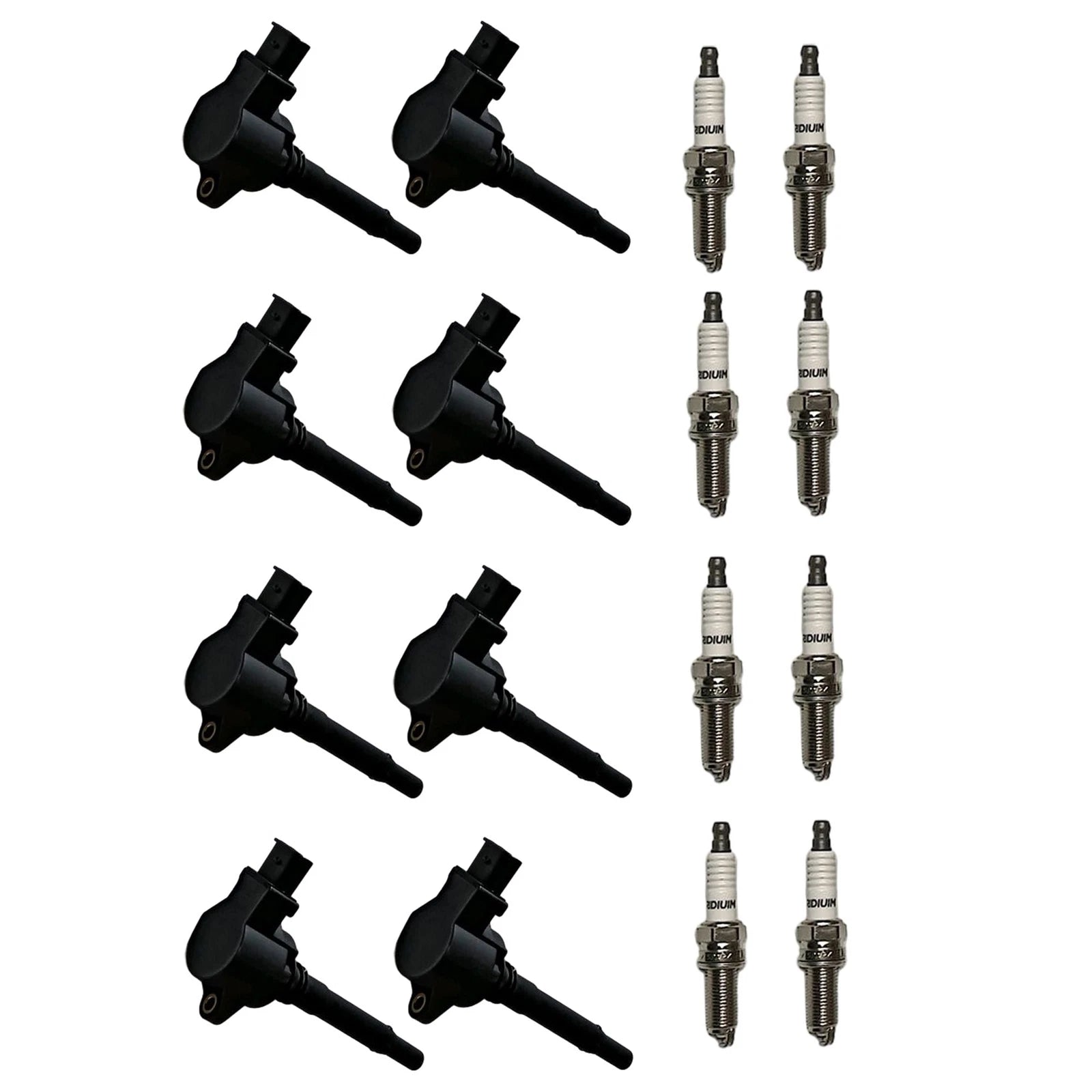 Set of 8 Ignition Coils & Iridium Spark Plugs for Mercedes-Benz E63 AMG (2010–2016)
