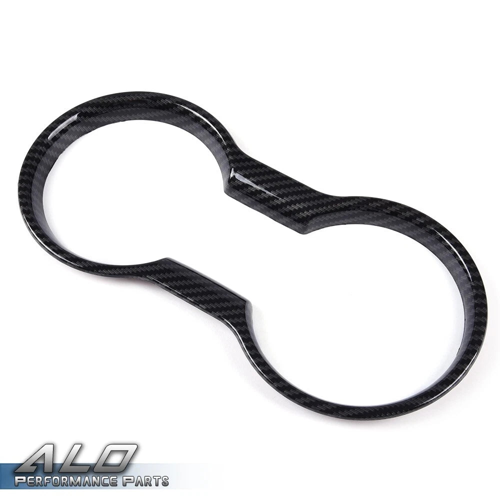 Carbon Look Center Console Cup Holder Trim for Ford Mustang (2015–2021)