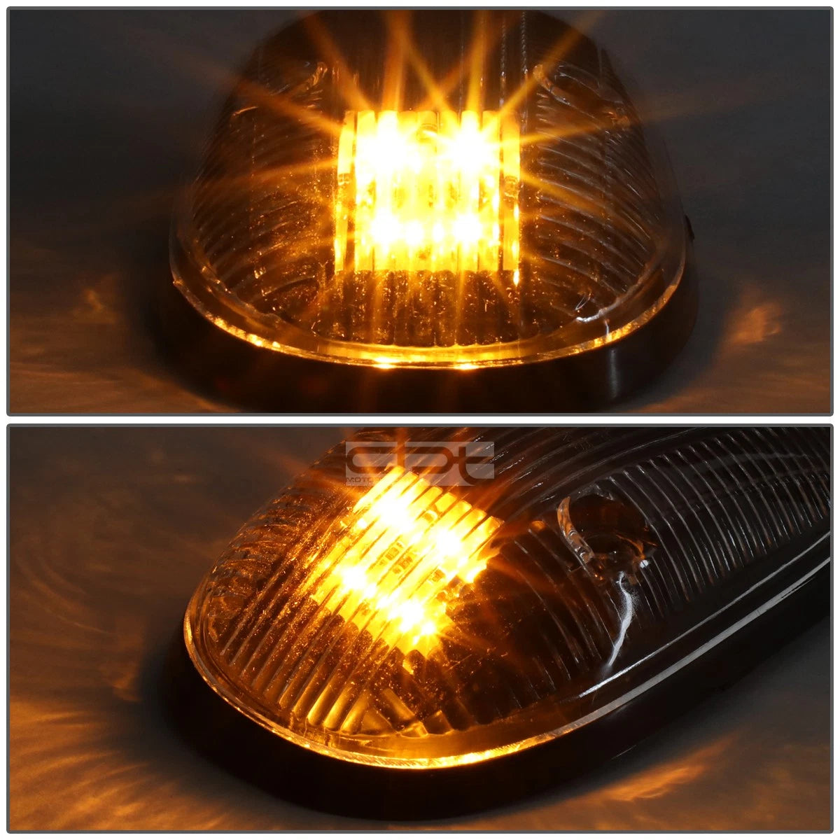 5Pcs Black Housing Yellow LED Cab Roof Running Light for Dodge Ram (1999–2001)